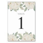 CHIQUE WITTE ROZEN Gepersonaliseerd Tafelnummer (Voorkant)