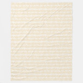 Chique witte vanille geel Abstract Chevron Art Fleece Deken (Voorkant)