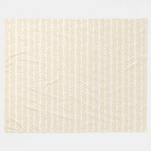 Chique witte vanille geel Abstract Chevron Art Fleece Deken (Voorkant (Horizontaal))