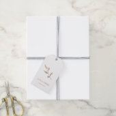 Chique witte Waterverf gebladerte paar bruiloft Cadeaulabel (Met Touw)