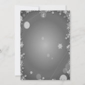 Chique witte zwarte kerstballen sterren vakantie kaart (Achterkant)
