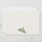 Chique woestijn blush vlinder tuin Baby shower Bedankkaart (Achterkant)