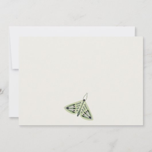 Chique woestijn blush vlinder tuin Baby shower Bedankkaart (Achterkant)