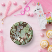 Chique woestijn bruin retro vlinder gebladerte tui papieren kommen (Feest)