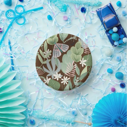 Chique woestijn bruin retro vlinder gebladerte tui papieren kommen (Feest)