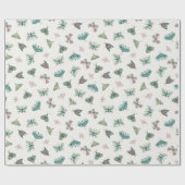 Chique woestijn retro blush groene vlinder bladere cadeaupapier (Vlak)