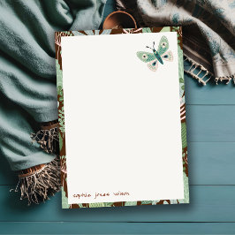 Chique woestijn retro vlinder tuin Baby shower Notitiekaartje