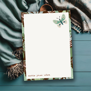 Chique woestijn retro vlinder tuin Baby shower Notitiekaartje