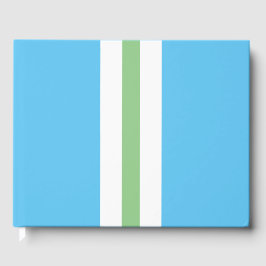 Chique zacht groen wit verticale strepen op hemels gastenboek