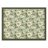 Chique  zacht pastelgroen en ivoorbloemen tafelkleed (Voorkant (Horizontaal))