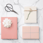 Chique zacht roze Borden pastel massief tinten mod Inpakpapier Vel<br><div class="desc">Chique set van drie inpakpapier vellen in zacht bord pastel effen tinten roze.</div>