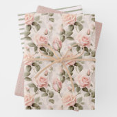 Chique zachte blozende bloemen inpakpapier vel (In situ)