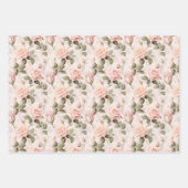 Chique zachte blozende bloemen inpakpapier vel (Voorkant)