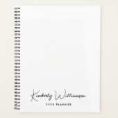Chique Zakelijke Monogram Script Planner (Voorkant)