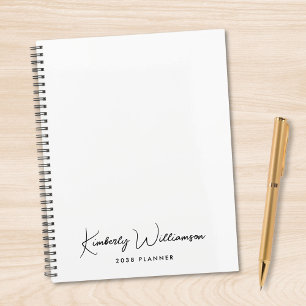 Chique Zakelijke Monogram Script Planner