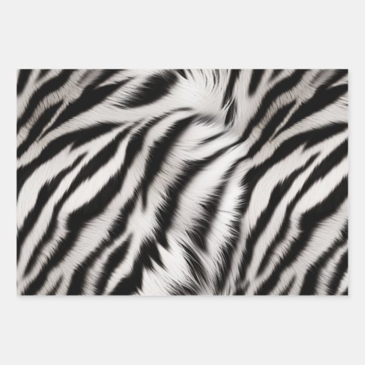 Chique Zebra Dierenprint Bruiloft Inpakpapier Vel (Voorkant 3)