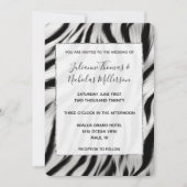 Chique Zebra Dierenprint Bruiloft Kaart (Voorkant)