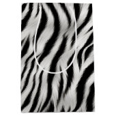 Chique Zebra Dierenprint Bruiloft Medium Cadeauzakje (Voorkant)
