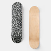 Chique Zebra Dierenprint Esthetiek Persoonlijk Skateboard (Voorkant)