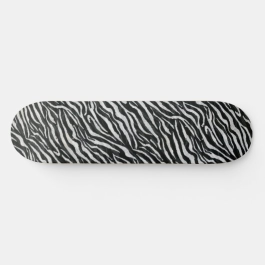 Chique Zebra Dierenprint Esthetisch Persoonlijk Skateboard (Horizontaal)