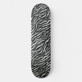 Chique Zebra Dierenprint Esthetisch Persoonlijk Skateboard (Voorkant)