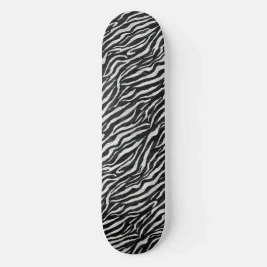 Chique Zebra Dierenprint Esthetisch Persoonlijk Skateboard (Voorkant)