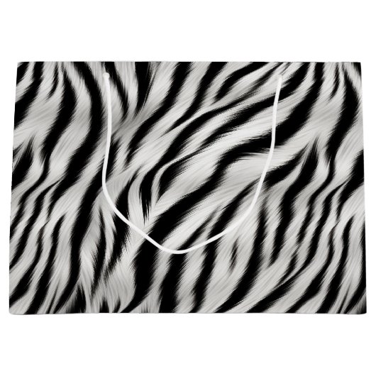 Chique Zebra Dierenprint Vrijgezellenfeest Groot Cadeauzakje (Voorkant)