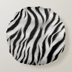 Chique zebra dierprint bruiloft rond kussen