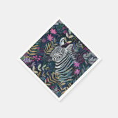 Chique zebra floraal servet (Hoek)