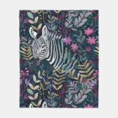 Chique zebra-loof fleece deken (Voorkant)