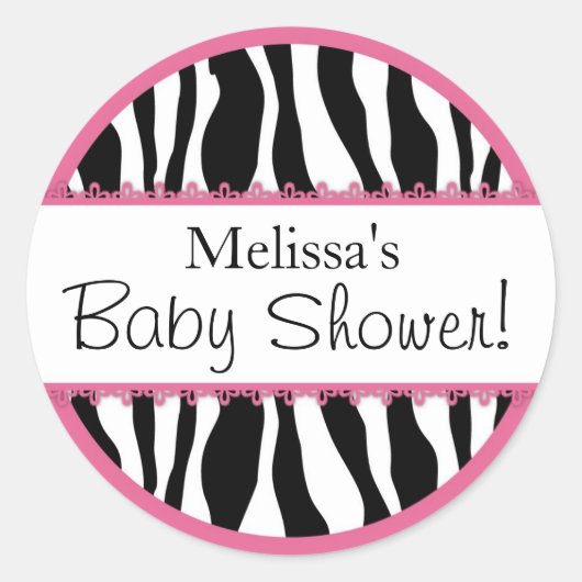 Chique Zebra Print Sticker R-PKBK (Voorkant)