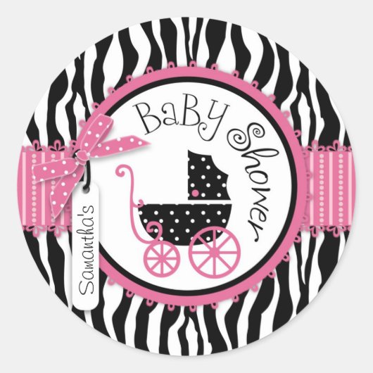 Chique Zebra Print Sticker R-PKBK-2 (Voorkant)