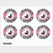 Chique Zebra Print Sticker R-PKBK-2 (Vel)