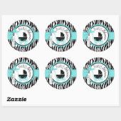 Chique Zebra Print Sticker R-TQBK-2 (Vel)
