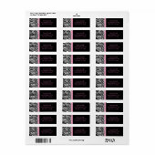 Chique Zebra Retouradreslabels Etiket (Full Sheet)