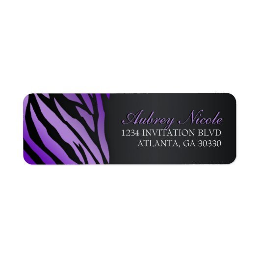 Chique Zebra Sweet Zestien Adresetiketten Etiket (Voorkant)