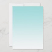 Chique Zee Shell Blauw Ombre Sweet 16 16e Verjaard Kaart (Achterkant)