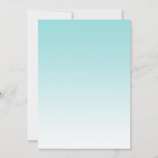 Chique Zee Shell Blauw Ombre Sweet 16 16e Verjaard Kaart (Achterkant)