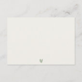 Chique zeegezicht Palm Tree Island bruiloft recept Informatiekaartje (Achterkant)