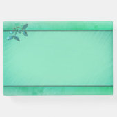 Chique zeegroene gastendoos met ringen gastenboek (Achterkant)