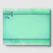 Chique Zeegroene Guestbook met Ringen Gastenboek (Achterkant)