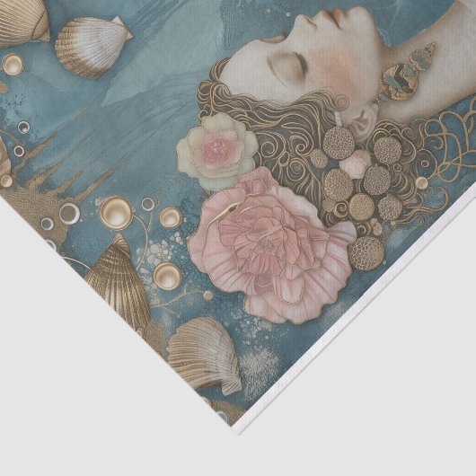 chique zeemeermin decoupage tissuepapier (Detail)