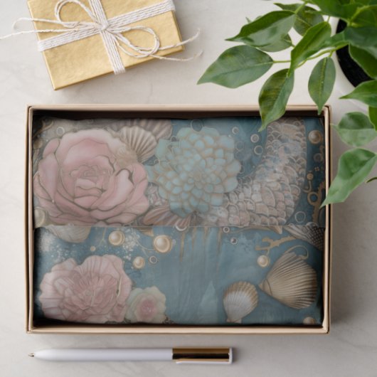 chique zeemeermin decoupage tissuepapier (Geschenk)