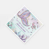 Chique zeemeermin staart onder het Zee Baby shower Servet (Hoek)