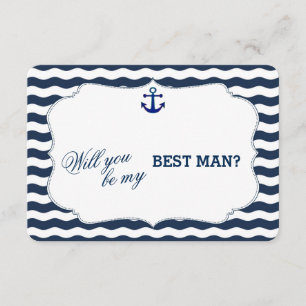 Chique Zeevaart Navy Golven Anker WEES MIJN GETUIG Kaart