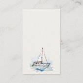Chique zeilboot Zeegezicht Luier Raffle Vrijgezell Informatiekaartje (Achterkant)