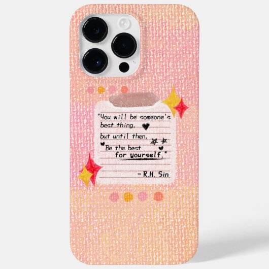 Chique Zelfliefde Quotes iPhone Case Zachte Pinky (Achterkant)