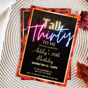 Chique Zijde Ruby Rood Goud Talk 30th To Me Verjaa Kaart