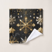 Chique zilver en goud sneeuwvlokken bad handdoek (Wasdoekje)