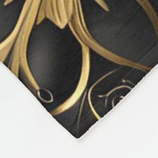 Chique zilver en goud sneeuwvlokken fleece deken (Hoek)